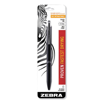Zebra® Sarasa Grand Gel Pen, Retractable, Medium 0.7 Mm, Black Ink, Black Barrel freeshipping - TVN Wholesale